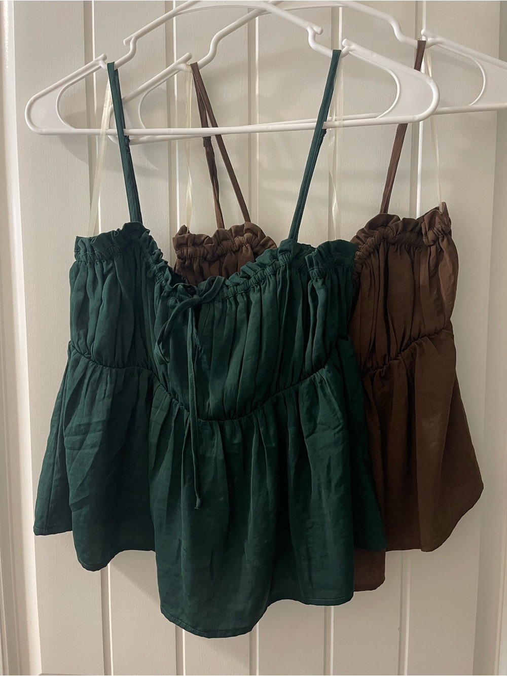 American Eagle Outfitters Dark Green and Brown Tops bundle
